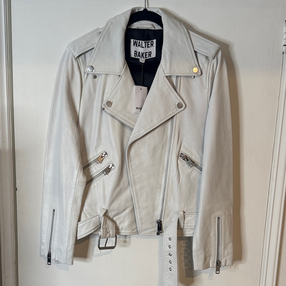 Walter Baker Off-White Biker Jacket
